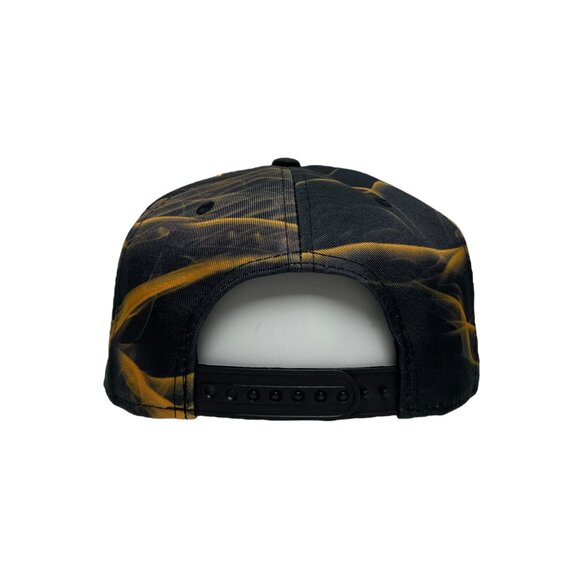 Hecho en Mexico Eagle Snapback Baseball Cap, Gold 3D Embroidery, Flat Brim - Picture 5 of 6